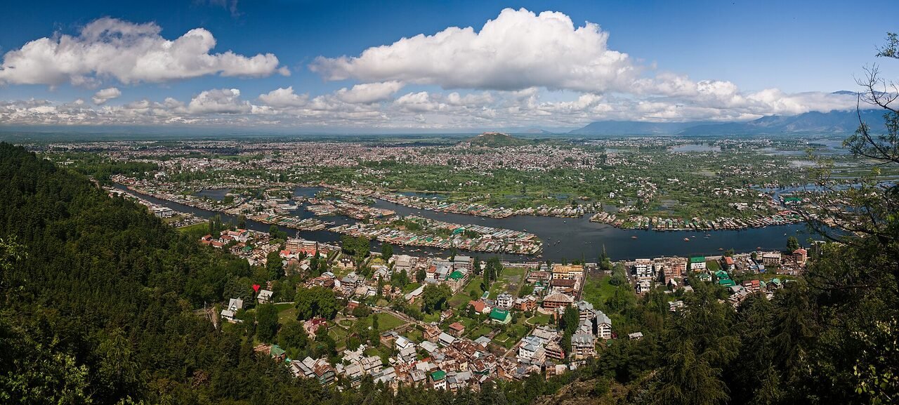 Srinagar and Dal Lake seen from Shankaracharya Hill