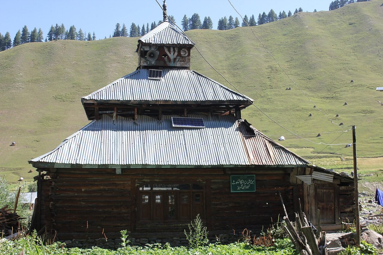 Summer slopes and the river valley at Gurez