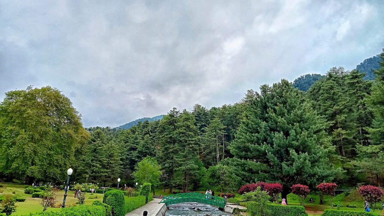 The botanical garden at Kokernag in Kashmir